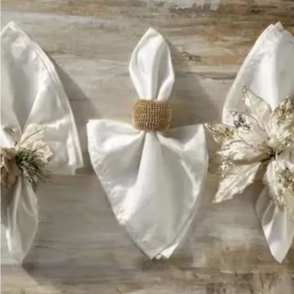 Z Gallerie Silver and Gold Beaded Napkin Holder 8 silver 8 gold